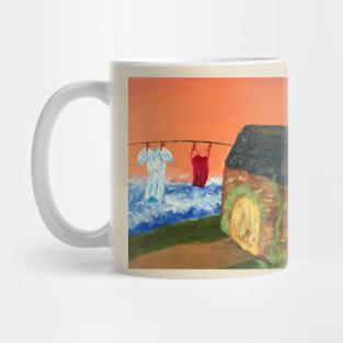 Seaside Cottage with Vines Mug